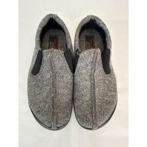 Haflinger Wool Felt Slippers Women 37 Grey Slip On Comfort German Cozy